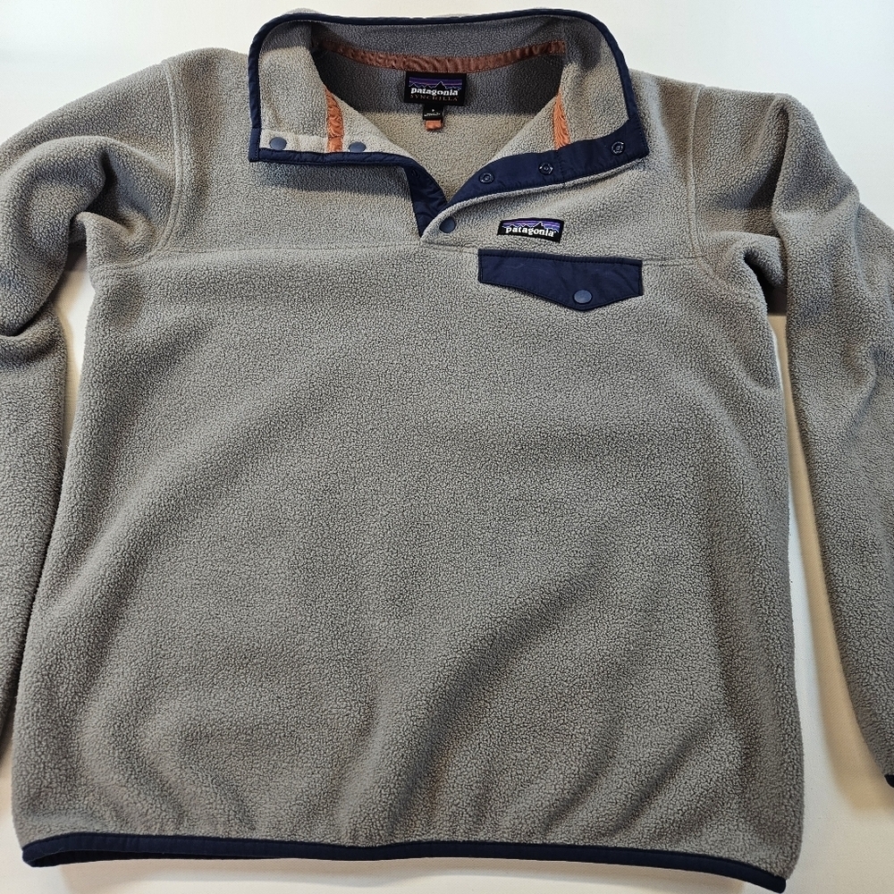 Patagonia Sweater Men Small Fleece Snap Pocket Jumper Sweatshirt Better Run Core
